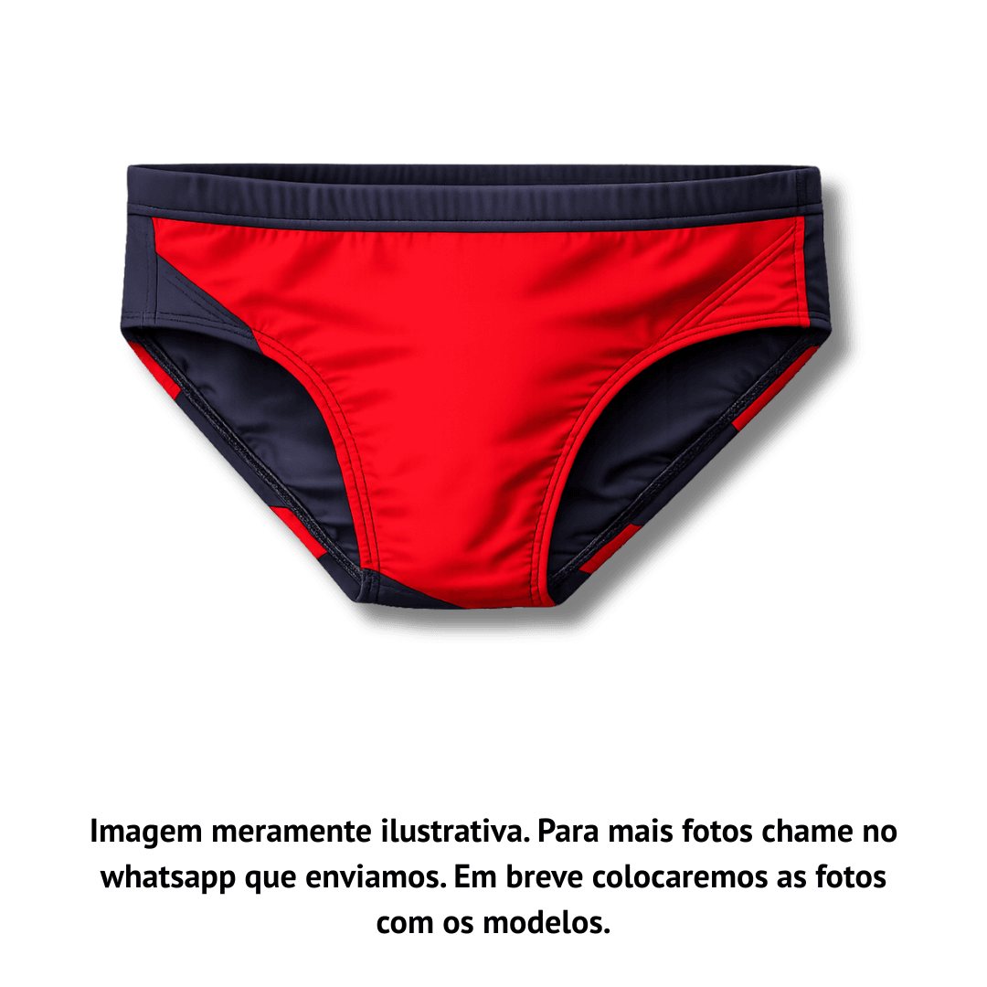 Sunga Vermelha e Preta Infinity