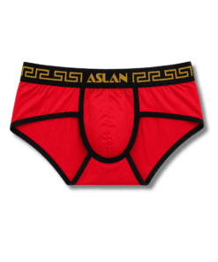 Cueca Vermelha Dryfit line Preto Dourado