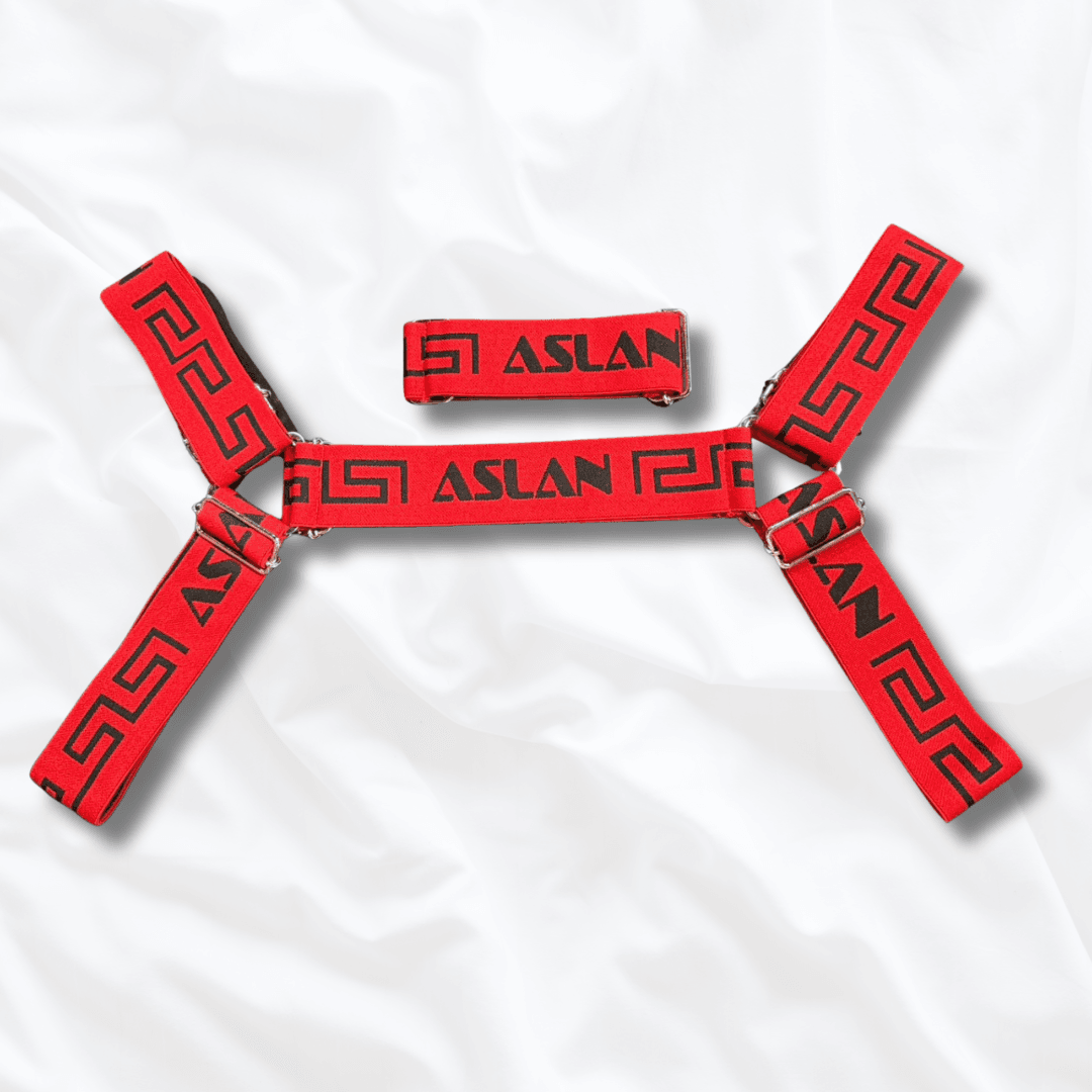 Harness Vermelho e Preto