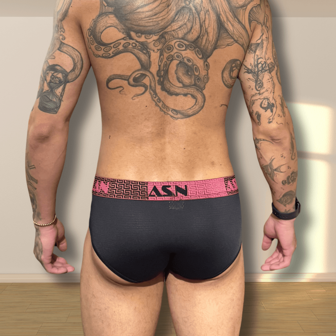 Cueca Preta el Bordo e Pink Afrodite - Imagem 2