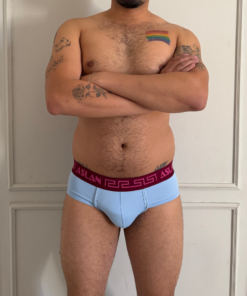 Cueca Azul el Bordo e Pink