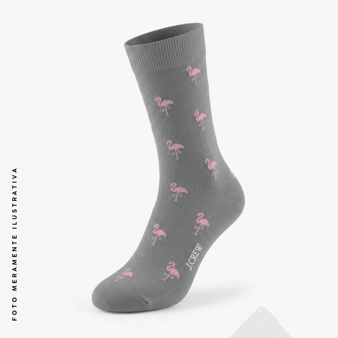 Meia Cinza Flamingo 40-46
