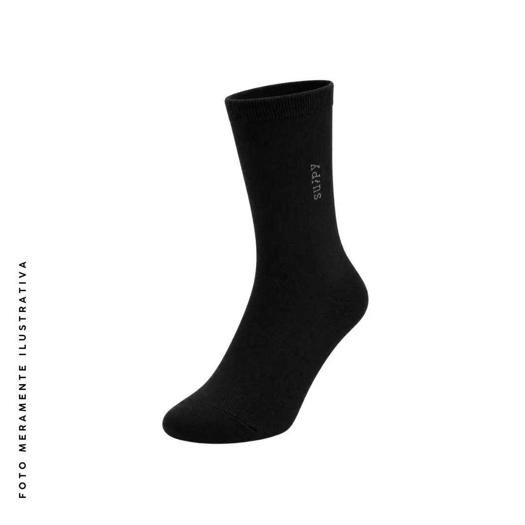 Meia Preta Cano Longo 40-46