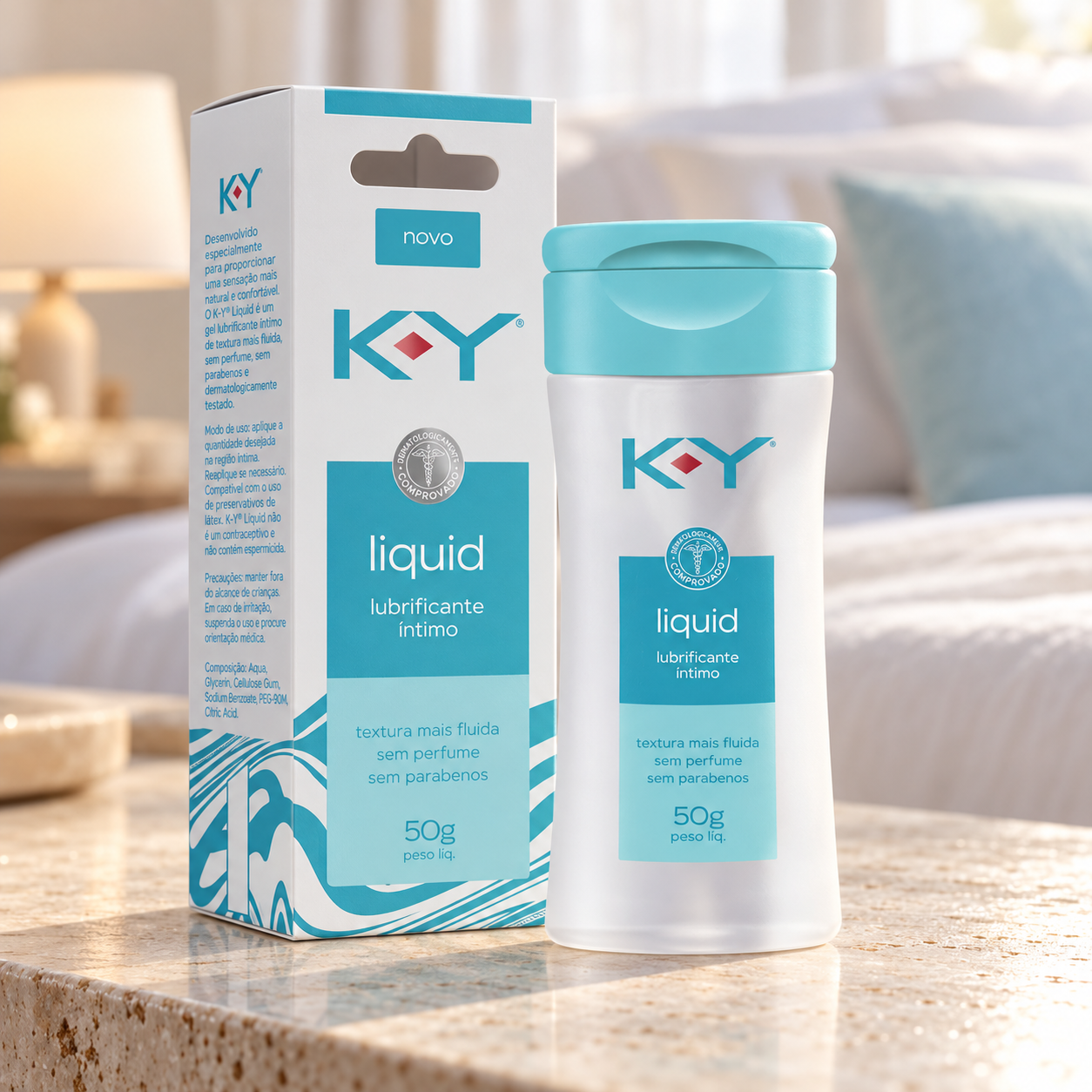 Lubrificante K-Y Liquid 50 g Sem Perfume à Base de Água