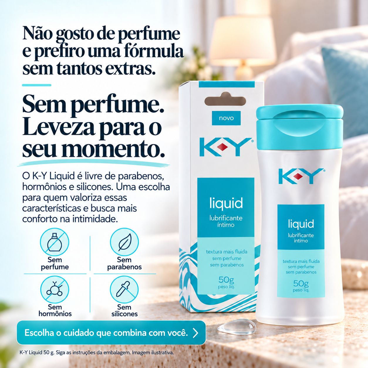 Lubrificante K-Y Liquid 50 g Sem Perfume à Base de Água - Imagem 4