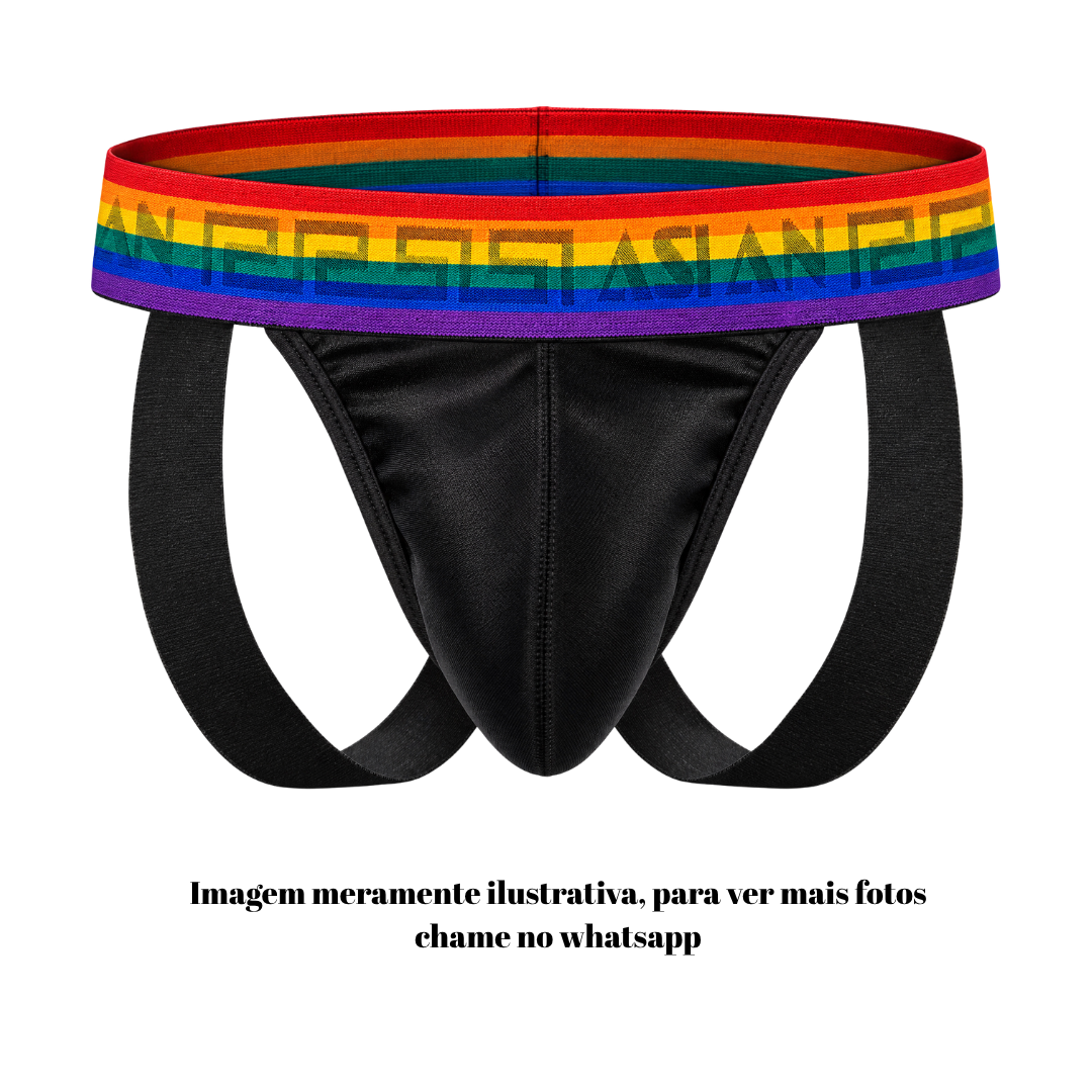 Jockstrap Preta Aveludada Pride