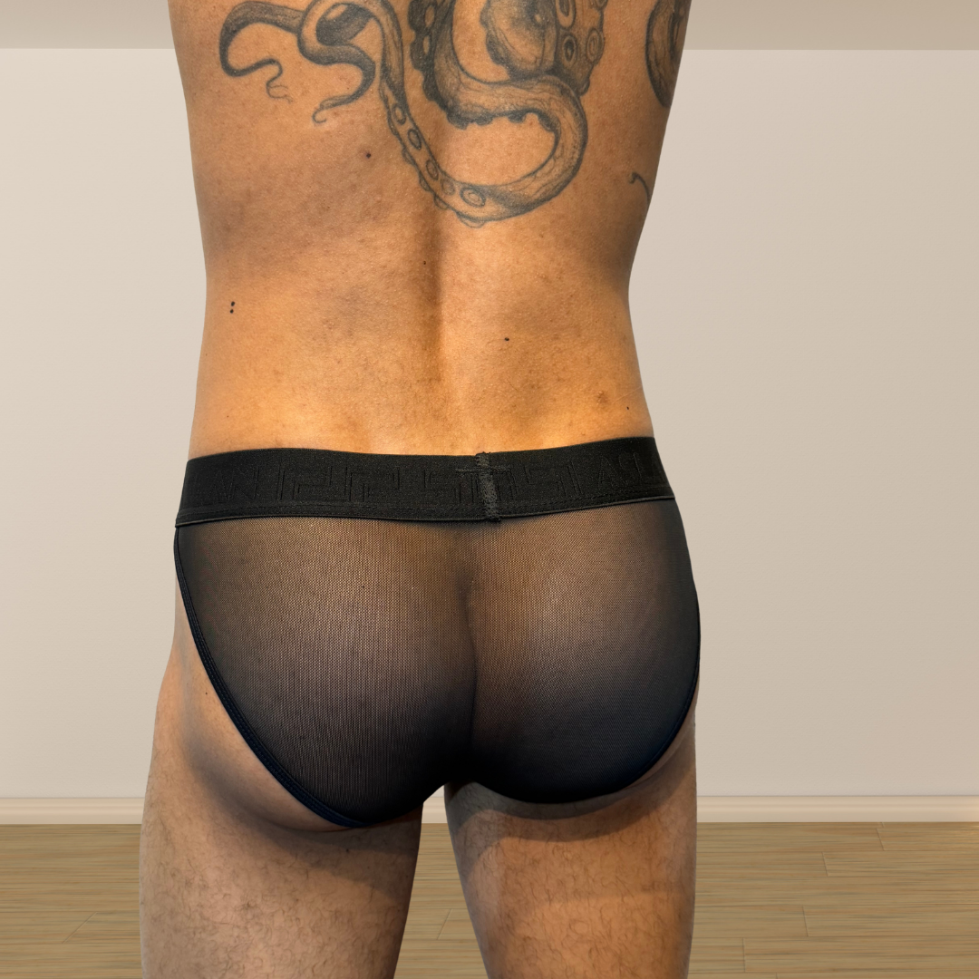 Tanga Preta Transparente - Imagem 2