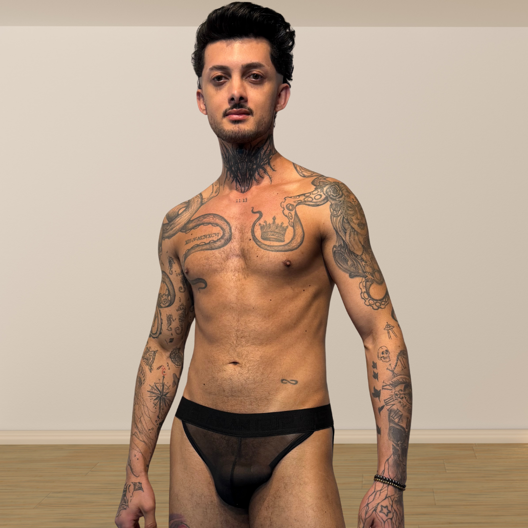 Tanga Preta Transparente