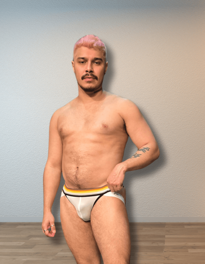 Jockstrap Branca Elástico Ursos
