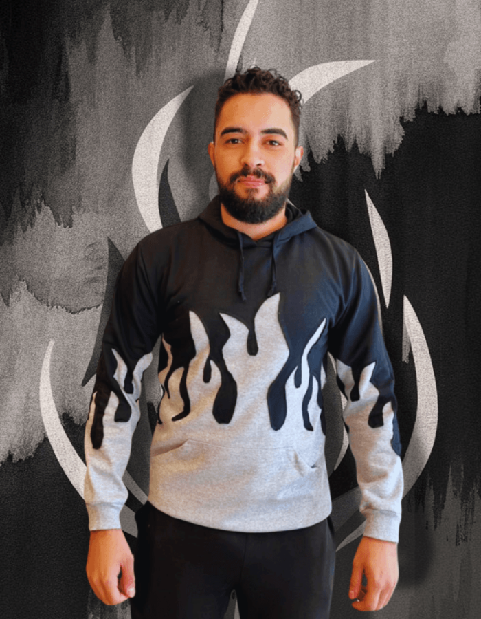 Moletom Meeting Hot Preto e Cinza