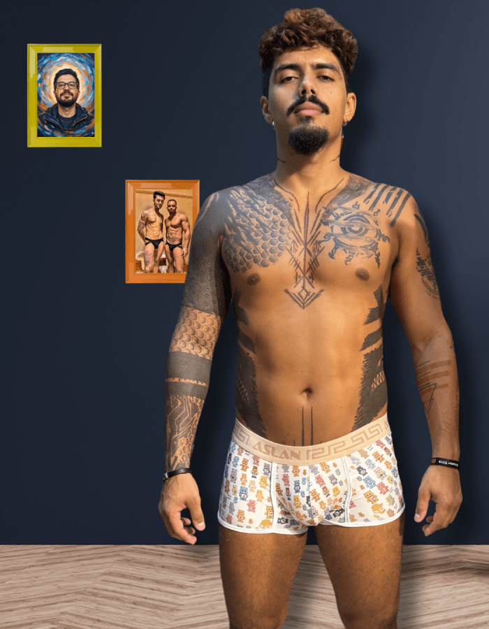 Cueca Boxer Estampada Ursos Safofos