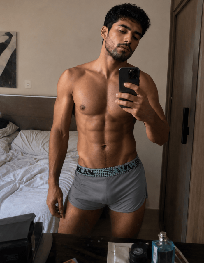 Short de Academia Masculino Aslan com Abertura Lateral – Cinza Plush