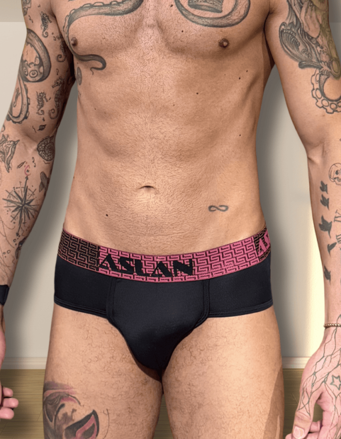 Cueca Preta el Bordo e Pink Afrodite