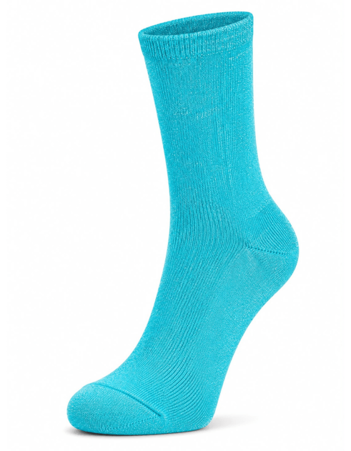 Meia Brilho Azul Céu 37-40