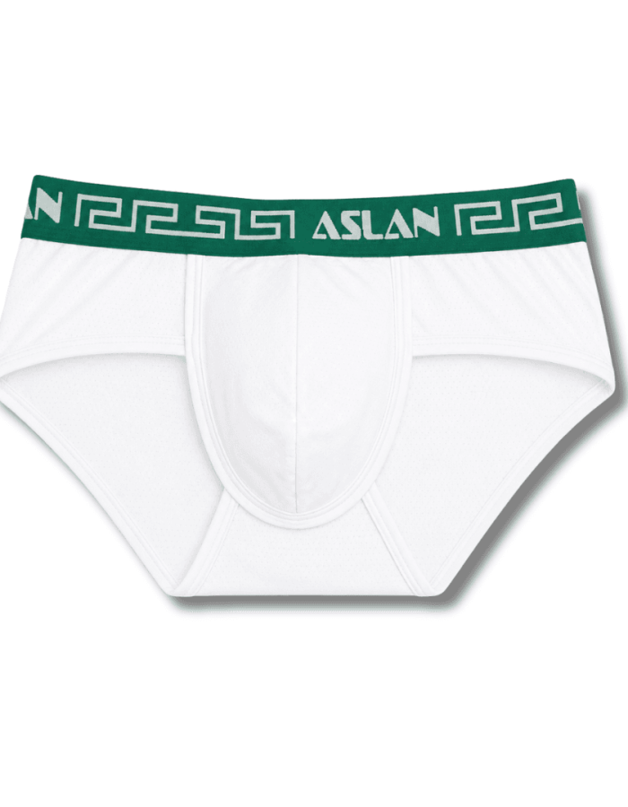 Cueca Branca Dryfit line Verde