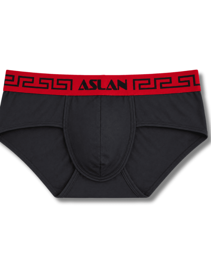 Cueca Preta Dryfit line Vermelho Arabesco