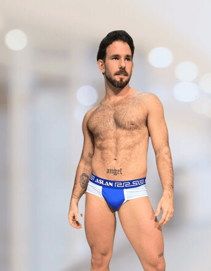 Cueca Azul Claro e Escuro Slip Poseidon