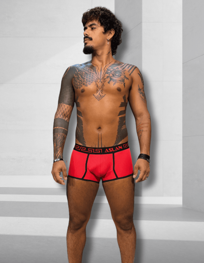 Cueca Boxer Vermelha line Preta Filip