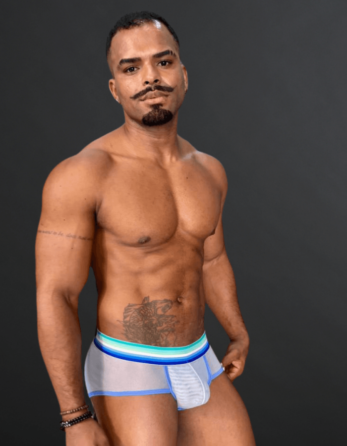 Cueca Azul Transparente Anemo