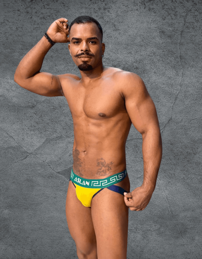 Jockstrap Amarelo line Verde