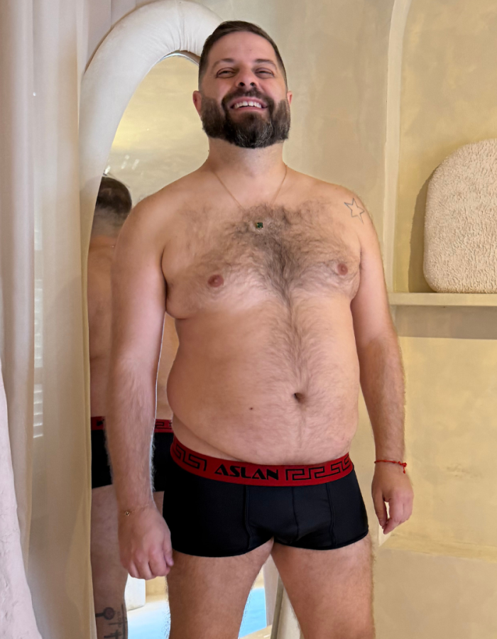 Cueca Preta Boxer line Vermelha