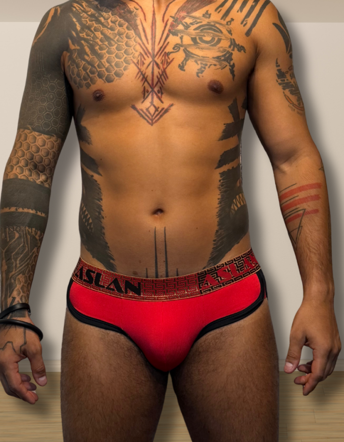Cueca Slip Aslan Taurus Vermelha | Coleção Limitada