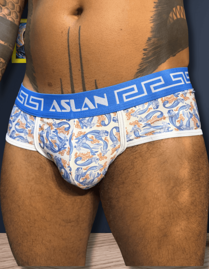 Cueca Estampada Tritões Slip