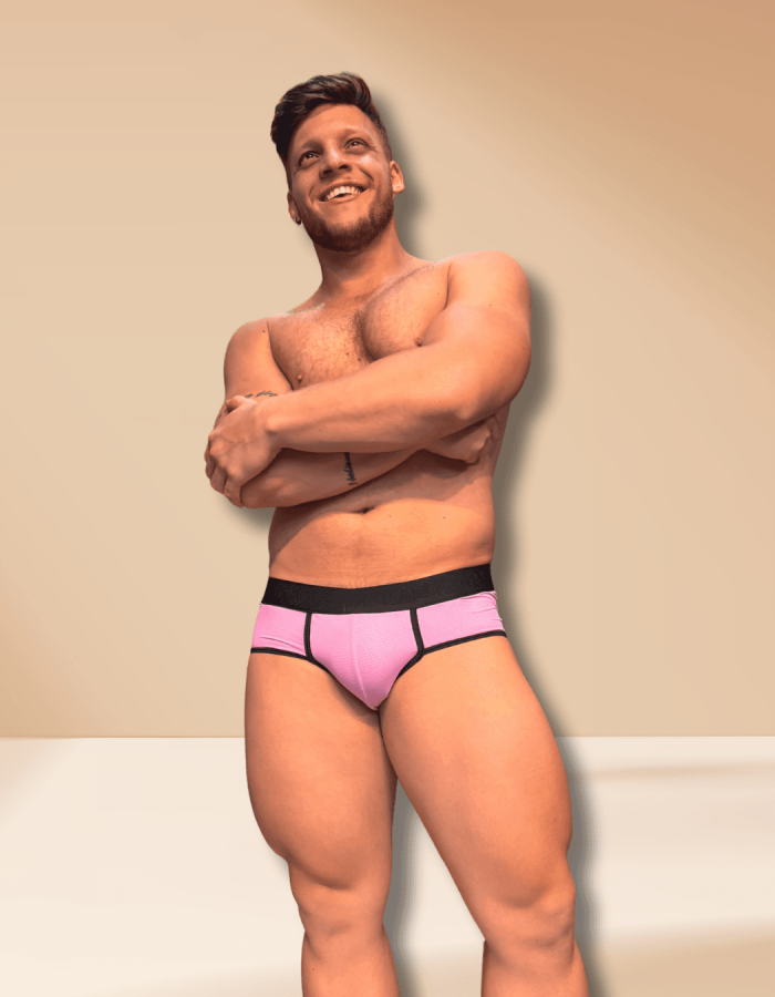 Cueca Lilas Dryfit line Preto