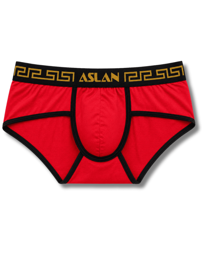 Cueca Vermelha Dryfit line Preto Dourado
