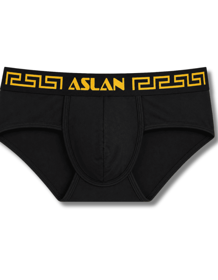 Cueca Preta Dryfit line Ouro