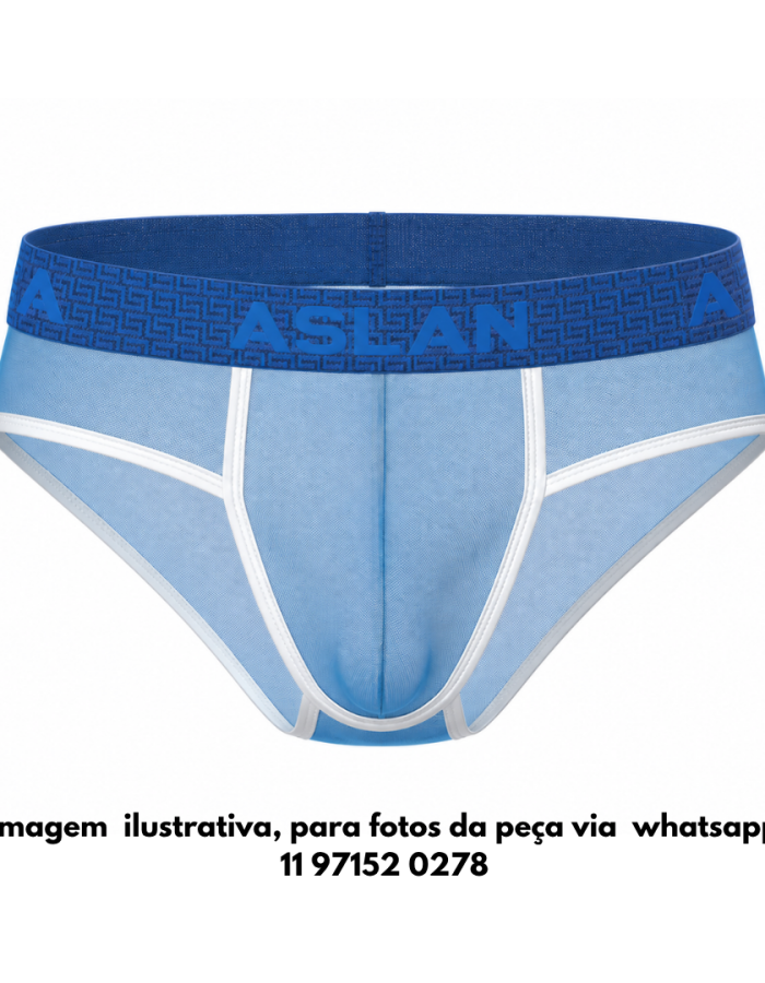 Cueca Azul Transparente Poseidon Slip