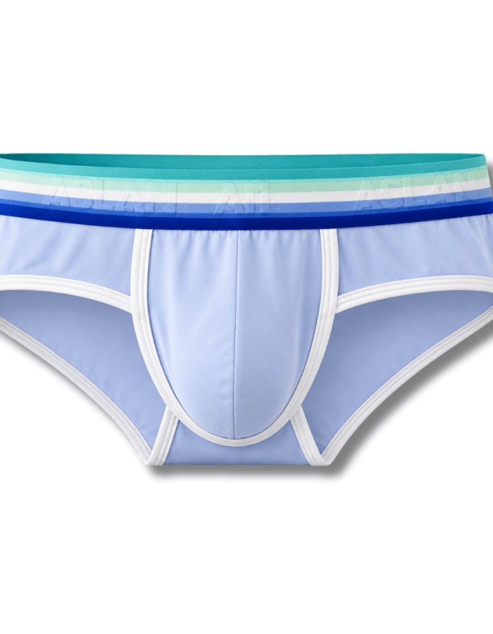 Cueca Azul  Claro line Branco Anemo