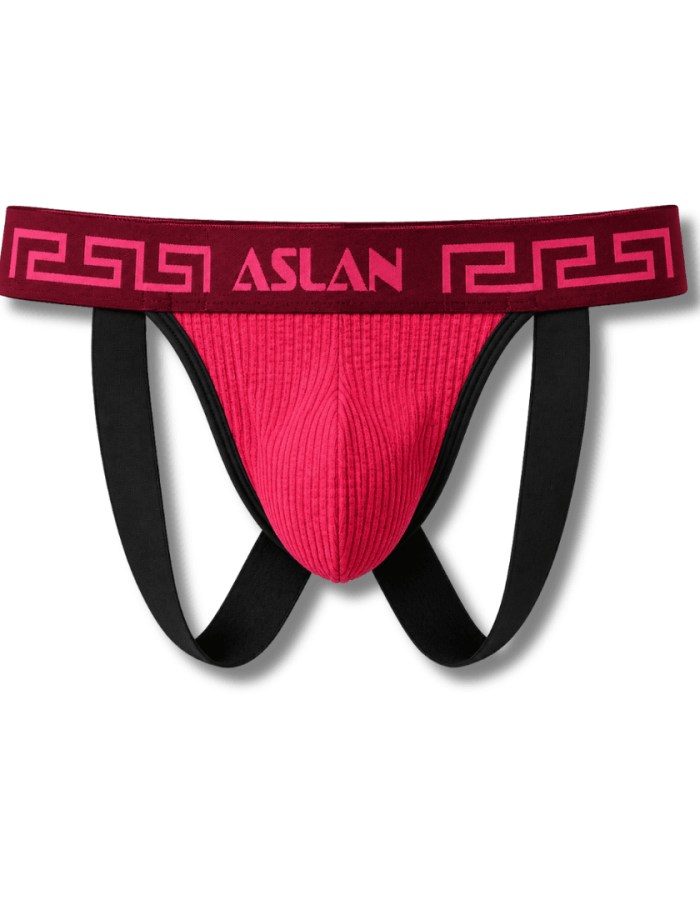 Jockstrap Rosa Texturizado Bordo
