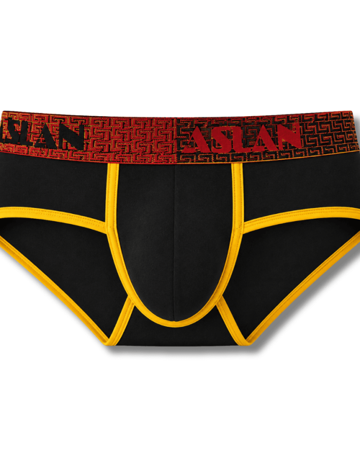 Cueca Preta line Amarelo Hades