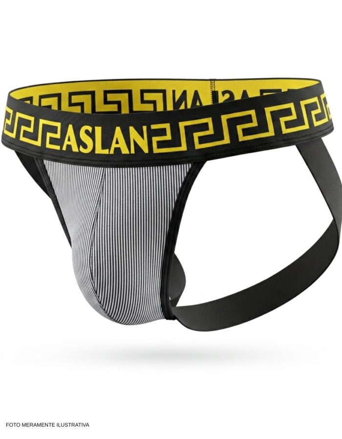 Jockstrap Branca Listra Preta