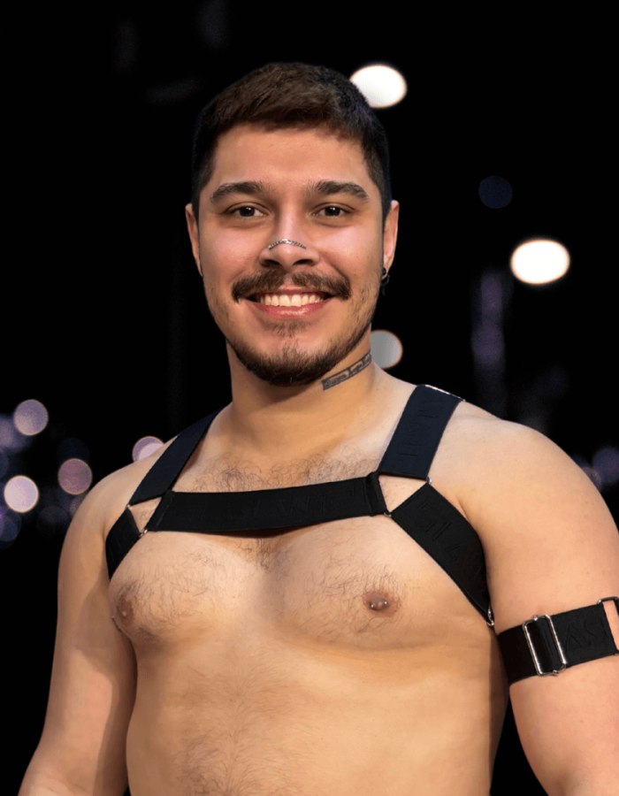 Harness Preto em elástico Aslan H