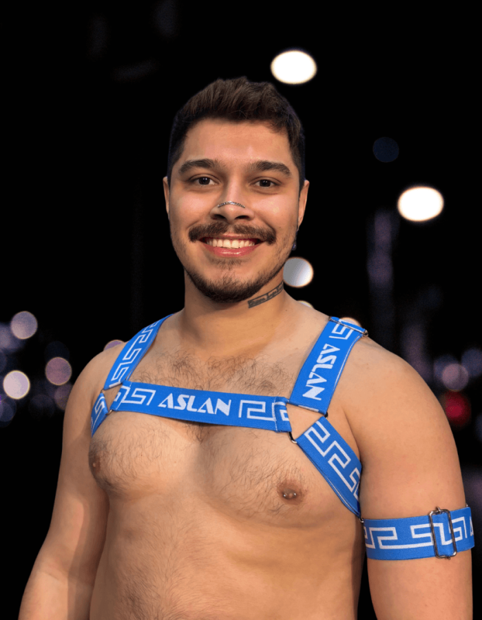 Harness Azul em elástico Aslan H
