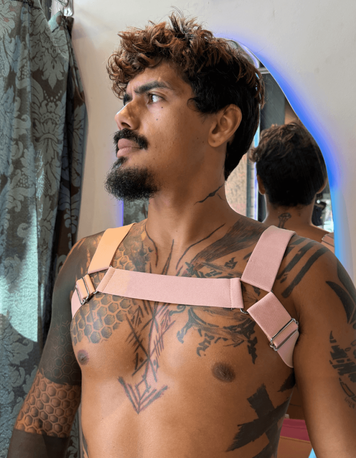 Harness Rosa Claro