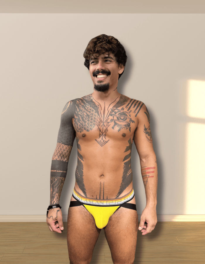 Jockstrap Amarelo Ursos