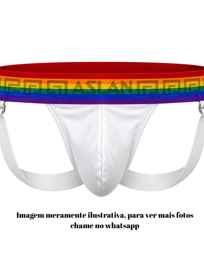 Jockstrap Branca Pride Ajustável