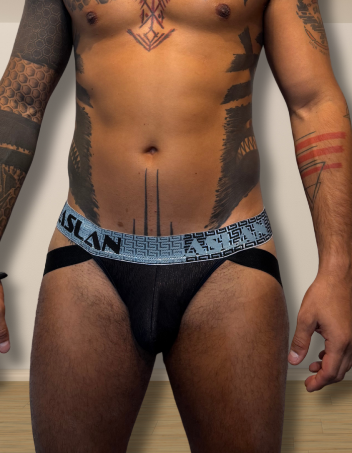 Jockstrap Preta Texturizada
