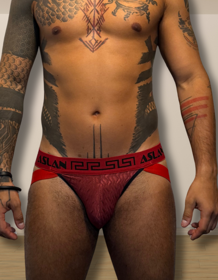 Jockstrap Vinho Texturizado