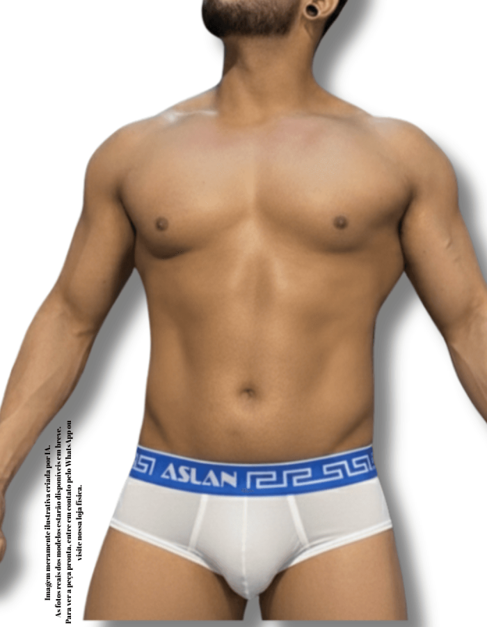 Jockstrap Branca UP line Azul
