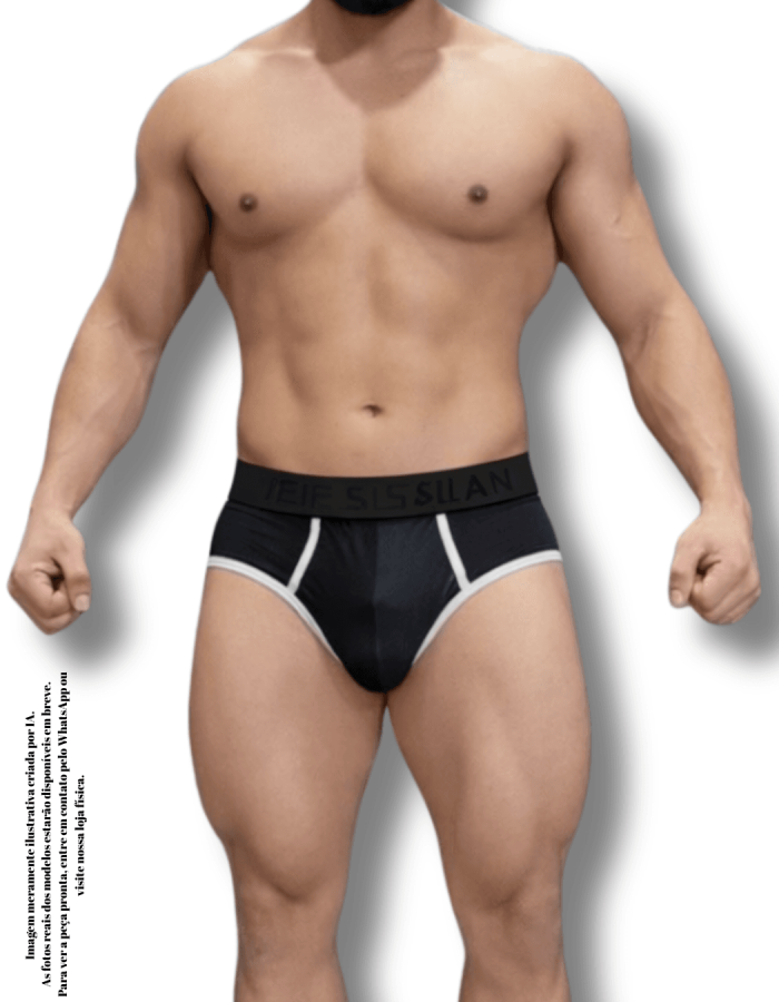Jockstrap Preta UP line Branco