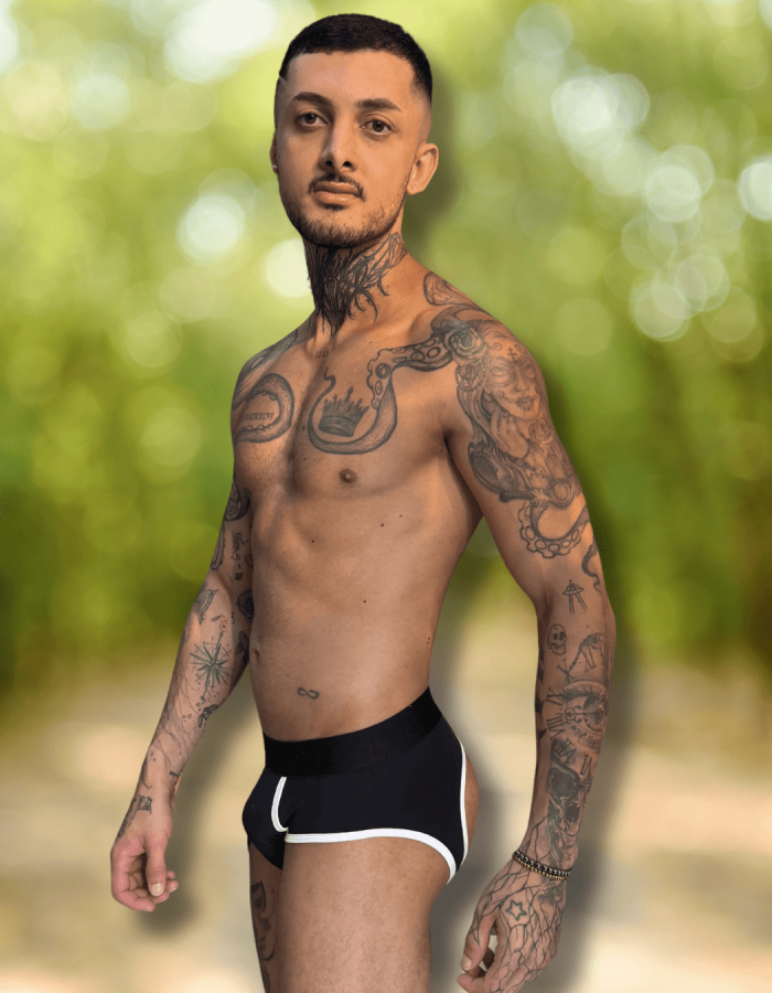 Jockstrap Preta UP line Branco