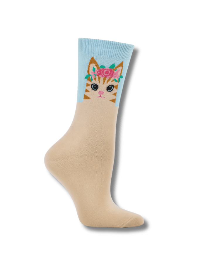 Meia Gato flor