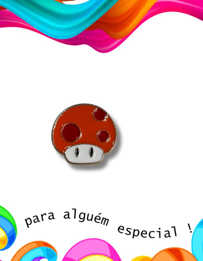 Pin Cogumelo Divertido