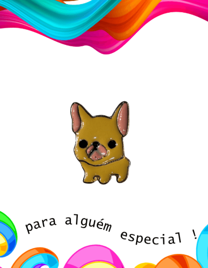 Pin Dog Bege