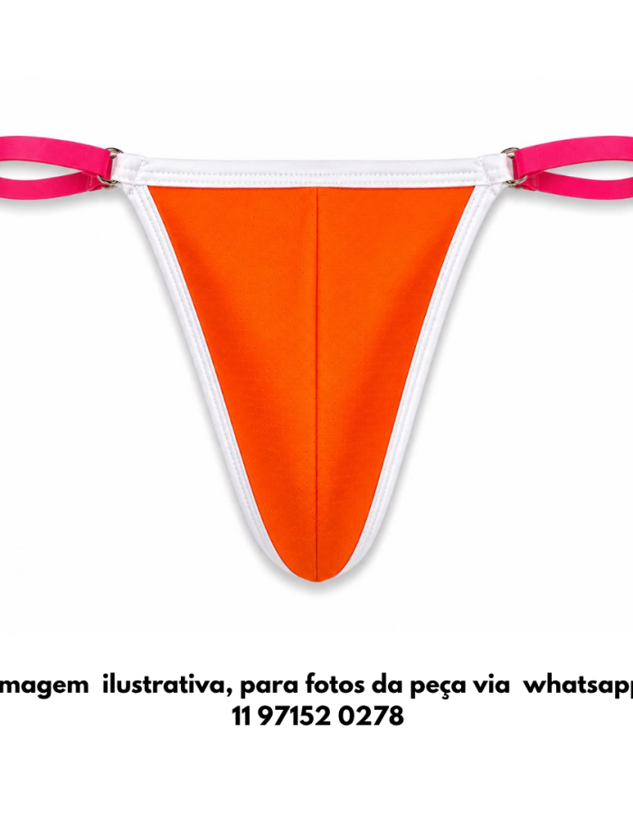 STRING LARANJA LINE BRANCO