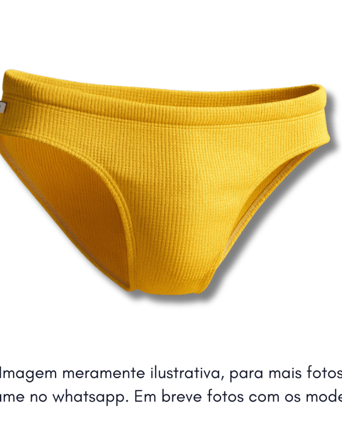 Sunga Amarela Texturizada Slim